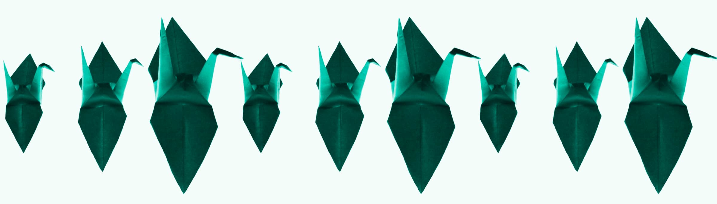 Archival print of origami cranes, 2 of 3