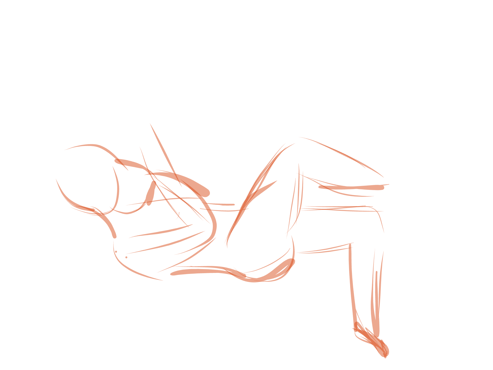 Gesture drawing 6 of 7, drawn in an iPad drawing app